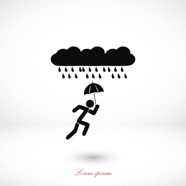 Yalnız yağmur simgesi