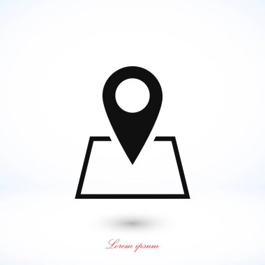 harita simgesi üzerinde toplu iğne