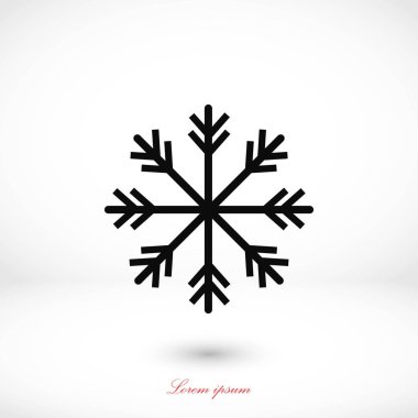 Kar tanesi simge vektör