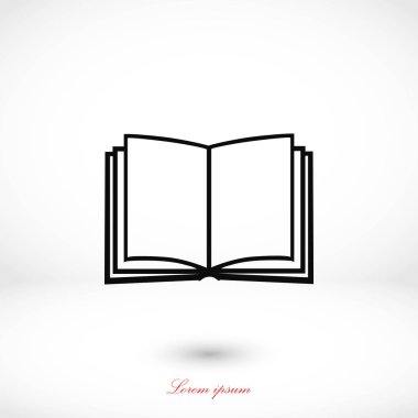 kitap simgesi beyaz arkaplanda izole edildi