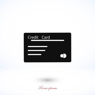 Kredi kartı vektör simgesi