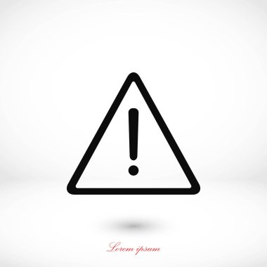 Uyarı mesaj vektör simgesi