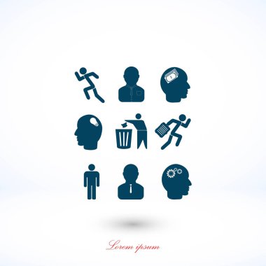 siyah çalışma işadamı simgesi