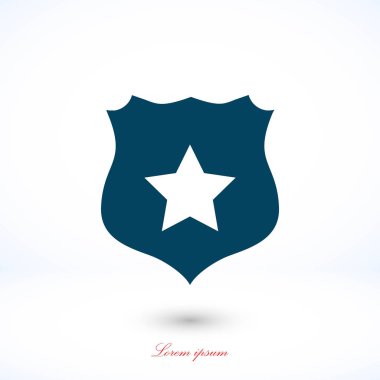 Kalkan işareti vektör simgesi