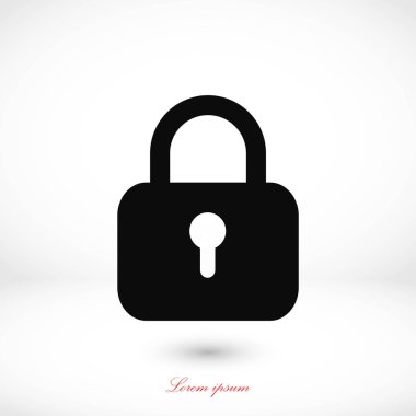 asma kilit simgesi vektör