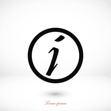 Bilgi işareti vektör simgesi