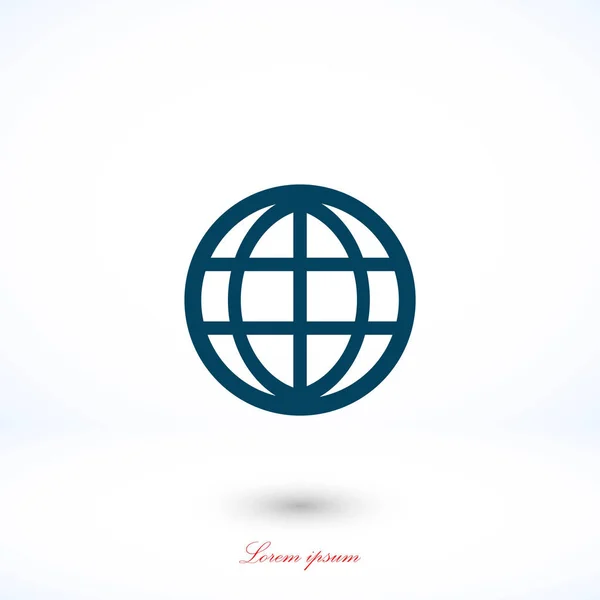 Globus-Vektorsymbol — Stockvektor