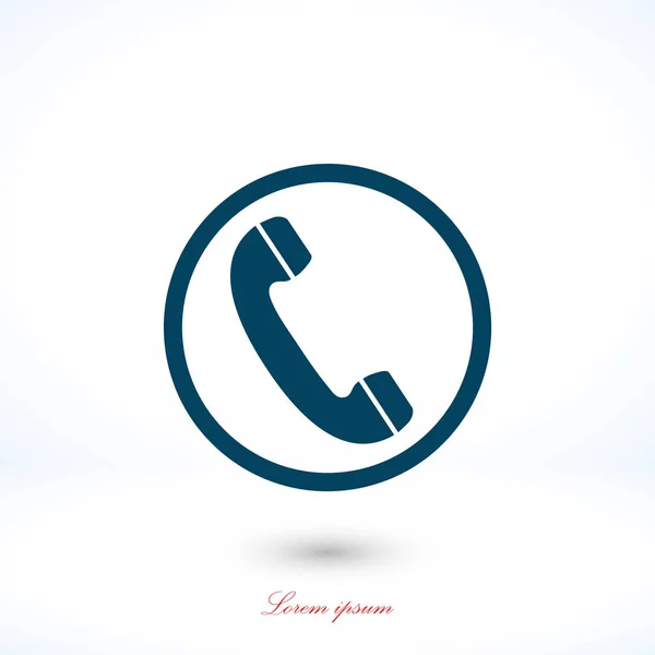 Telephone receiver vector icon — Stock Vector