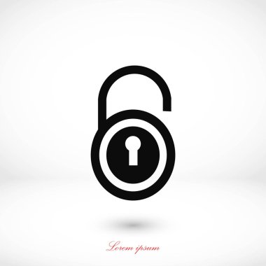 Kilit simge vektör