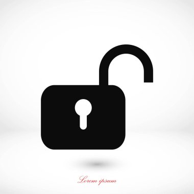 asma kilit simgesi vektör