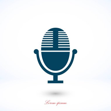 vektör mikrofon simgesi