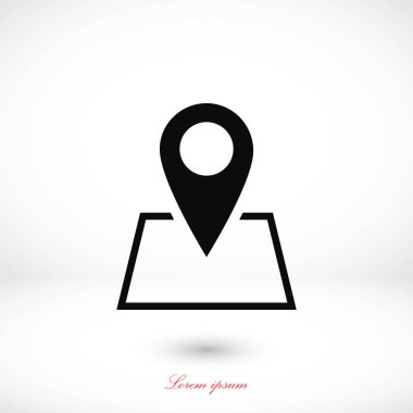 harita simgesi üzerinde toplu iğne