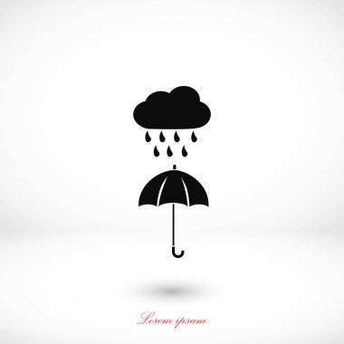 bulut ve şemsiye simgesi