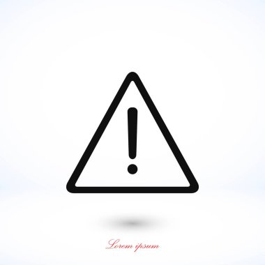 Uyarı mesaj vektör simgesi