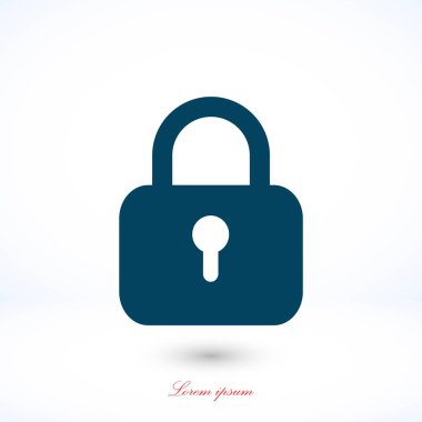 asma kilit simgesi vektör