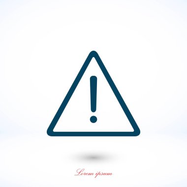 Uyarı mesaj vektör simgesi