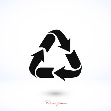 geri dönüşüm işareti simgesi