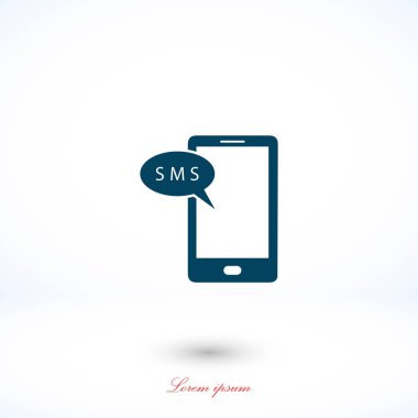 Akıllı telefon sms simgesi