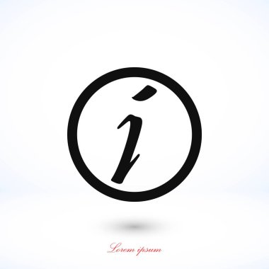 Bilgi işareti vektör simgesi