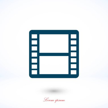 film film şeridi vektör simgesi