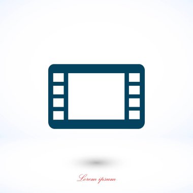 film film şeridi vektör simgesi