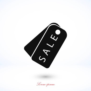 Satılık bir ses etiketi simgesi, vektör