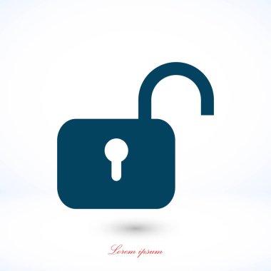 asma kilit simgesi vektör