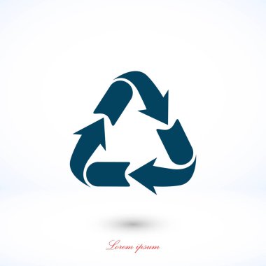 geri dönüşüm işareti simgesi