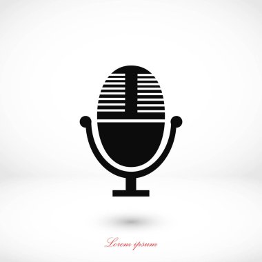 vektör mikrofon simgesi