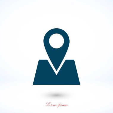 harita simgesi üzerinde toplu iğne