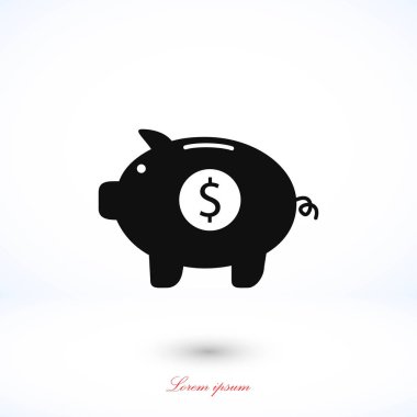 domuzcuk banka vektör simgesi