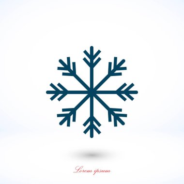 Kar tanesi simge vektör