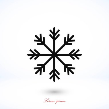 Kar tanesi simge vektör