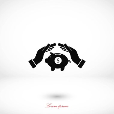 Kaydetme, kumbara vektör simgesi