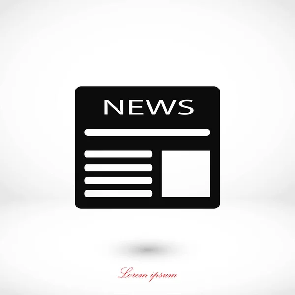 Icono plano de noticias — Vector de stock