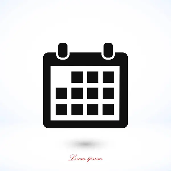 Calendario Icono vector — Archivo Imágenes Vectoriales