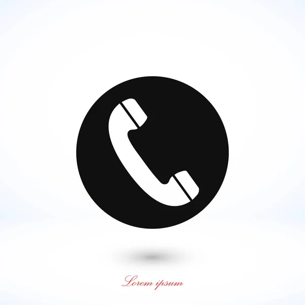 Telephone receiver vector icon — Stock Vector