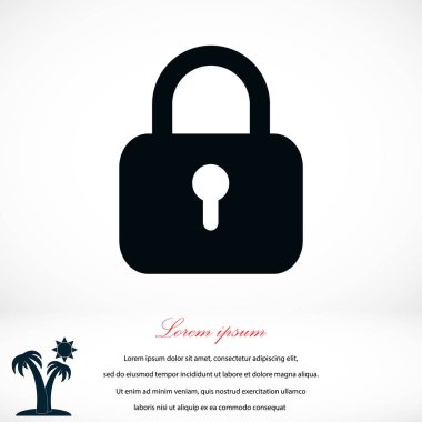 asma kilit simgesi vektör