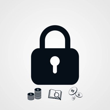 asma kilit simgesi vektör