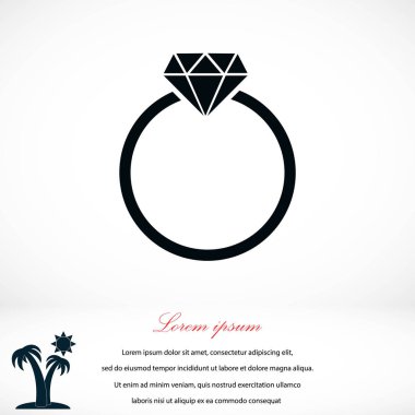 Yüzük simge vektör