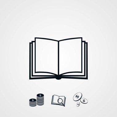 kitap simgesi beyaz arkaplanda izole edildi