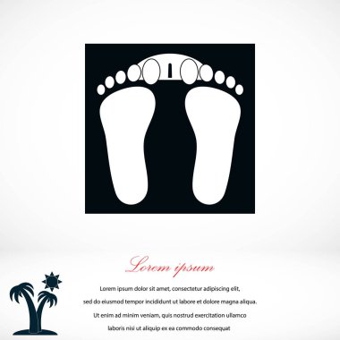 ayak izleri simge vektör