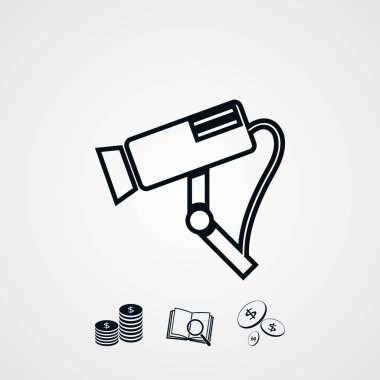 Gözetim kamerası vektör simgesi