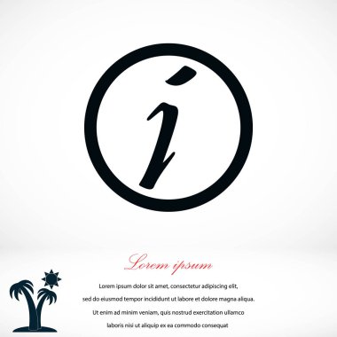 Bilgi işareti vektör simgesi