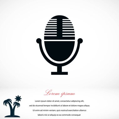vektör mikrofon simgesi