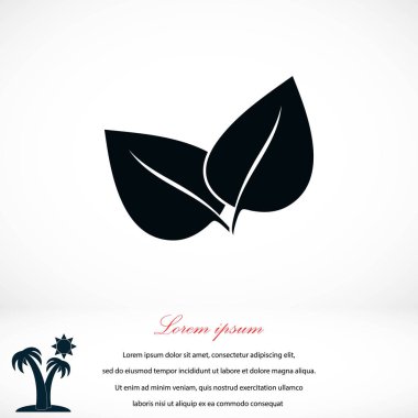 Yaprak vektör simgesi