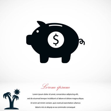 domuzcuk banka vektör simgesi