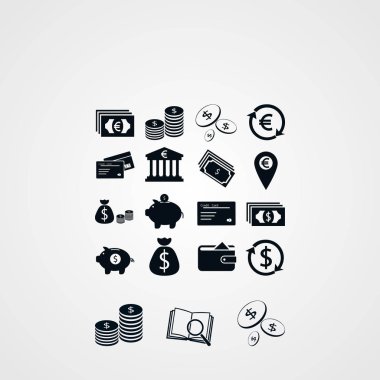 Finans simgeler vektör