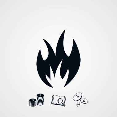 Yangın simge vektör