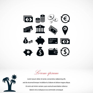 Finans simgeler vektör